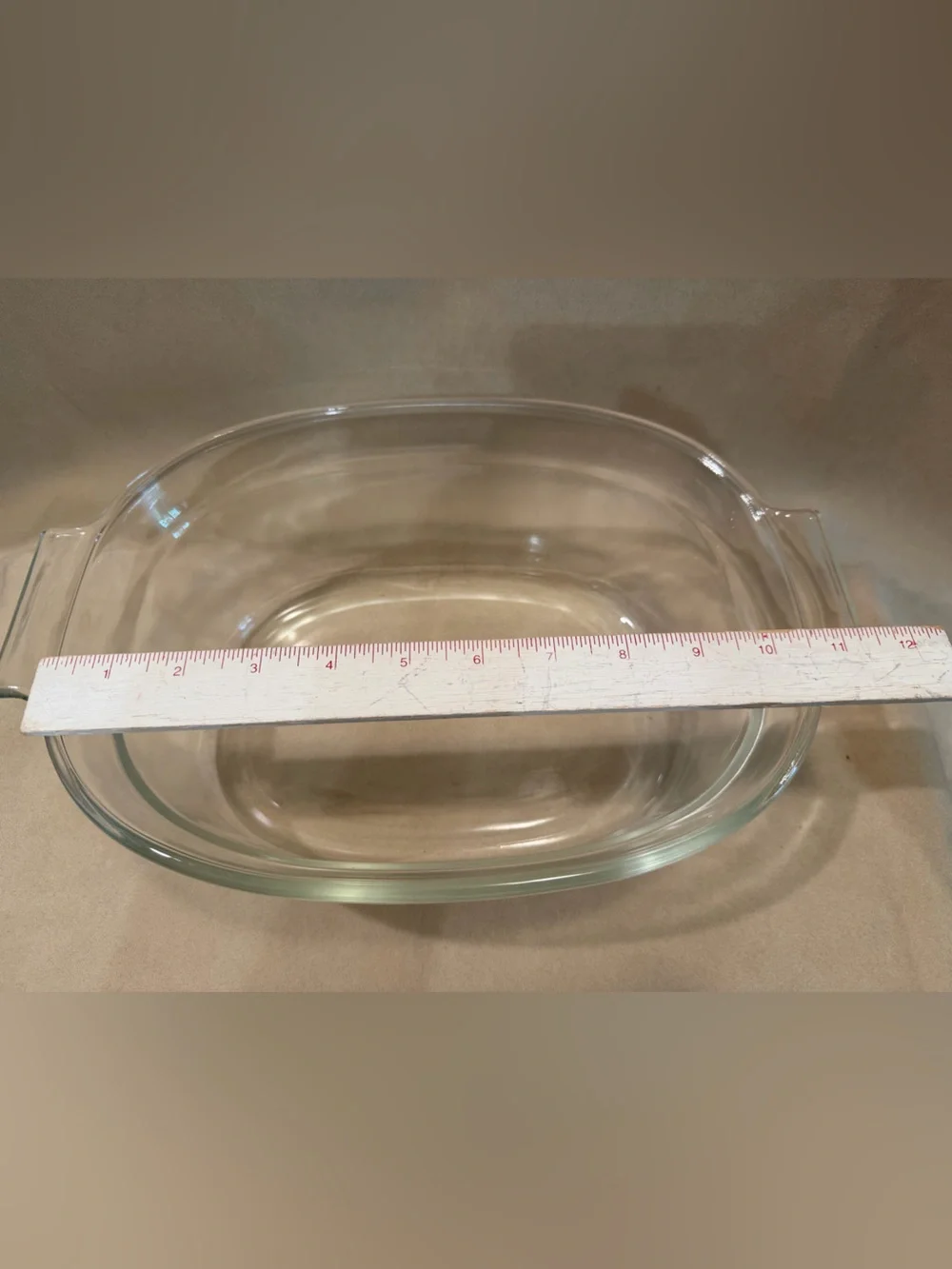 PYREX Clear Glass Oval Casserole  Bakeware Dish with Lid and Handles 703